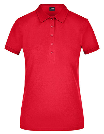 Ladies´ Elastic Polo Piqué in Red, Größe XXL