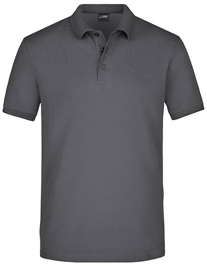 Men´s Elastic Polo Piqué in Graphite (Solid), Größe 3XL