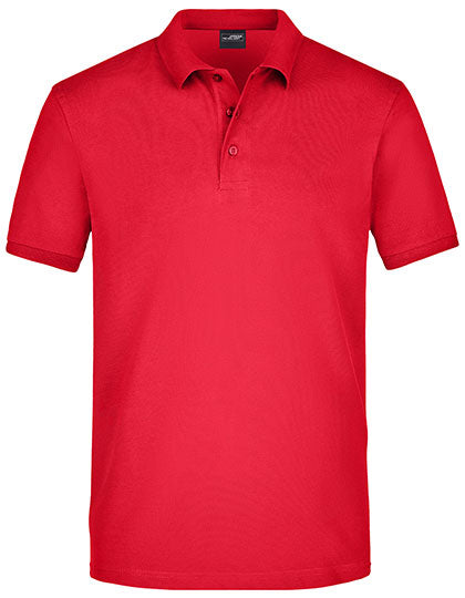 Men´s Elastic Polo Piqué in Red, Größe 3XL