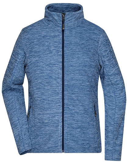 Ladies´ Fleece Jacket in Blue Melange, Größe XXL