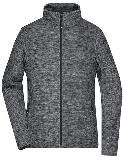 Ladies´ Fleece Jacket in Grey Melange, Größe XXL