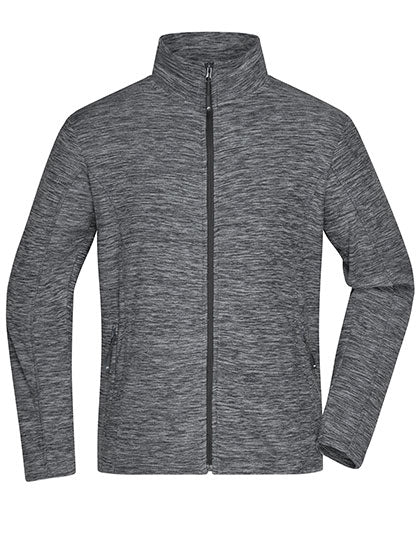Men´s Fleece Jacket in Grey Melange, Größe 3XL
