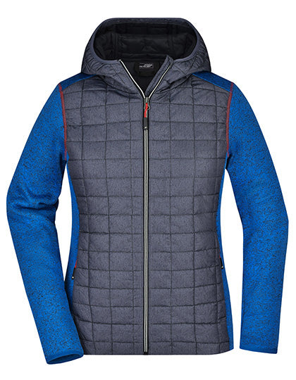 Ladies´ Knitted Hybrid Jacket in Royal Melange, Größe XXL