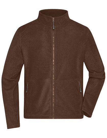 Men´s Fleece Jacket in Brown, Größe 4XL