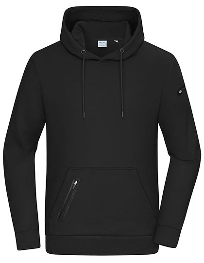 Men´s Hoodie Interlock in Black, Größe 3XL