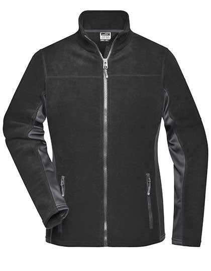 Ladies´ Workwear Fleece Jacket -STRONG- in Black, Größe 4XL