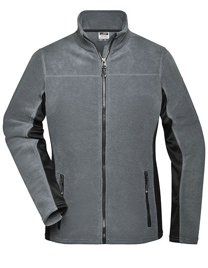 Ladies´ Workwear Fleece Jacket -STRONG- in Carbon, Größe 4XL