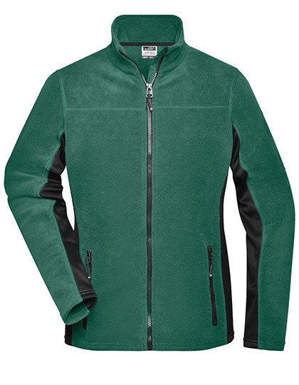 Ladies´ Workwear Fleece Jacket -STRONG- in Dark Green, Größe 4XL