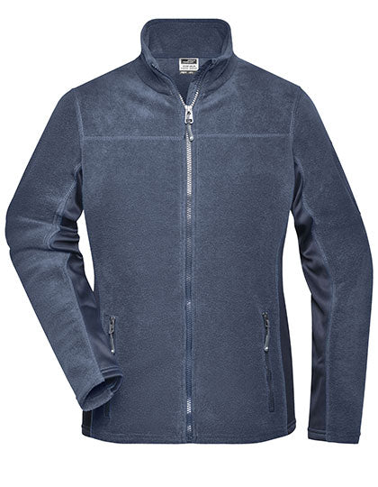 Ladies´ Workwear Fleece Jacket -STRONG- in Navy, Größe 4XL