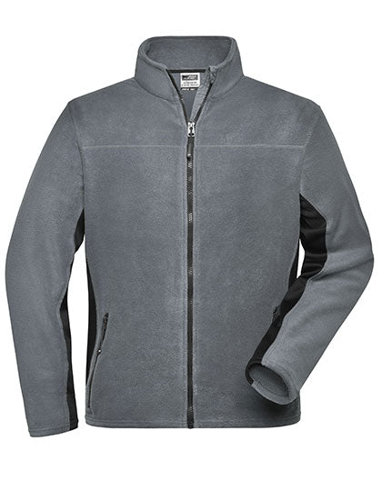 Men´s Workwear Fleece Jacket -STRONG- in Carbon, Größe 6XL