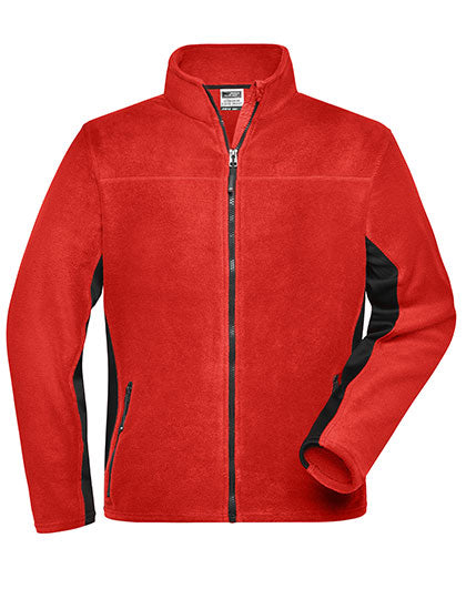 Men´s Workwear Fleece Jacket -STRONG- in Red, Größe 6XL