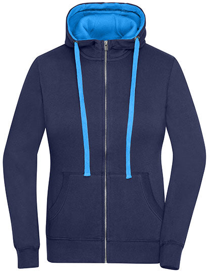 Ladies´ Lifestyle Zip-Hoody in Navy, Größe XXL