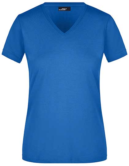 Ladies´ Slim Fit V-T in Cobalt, Größe XXL
