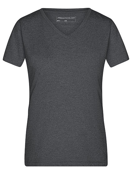 Ladies´ Heather T-Shirt in Black Melange, Größe XXL