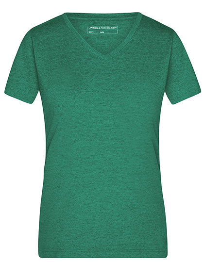 Ladies´ Heather T-Shirt in Green Melange, Größe XXL
