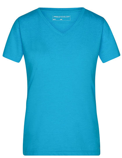Ladies´ Heather T-Shirt in Turquoise Melange, Größe XXL