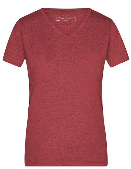 Ladies´ Heather T-Shirt in Wine Melange, Größe XXL