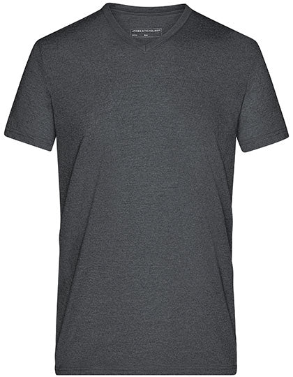 Men´s Heather T-Shirt in Black Melange, Größe 3XL