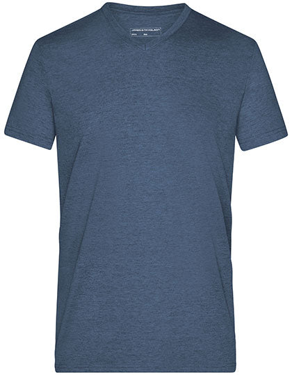 Men´s Heather T-Shirt in Blue Melange, Größe 3XL