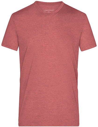 Men´s Heather T-Shirt in Red Melange, Größe 3XL