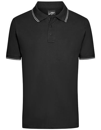 Men´s Polo in Black, Größe 3XL
