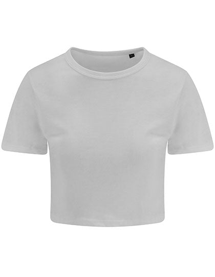 Women´s Tri-Blend Cropped T in Solid White, Größe XL