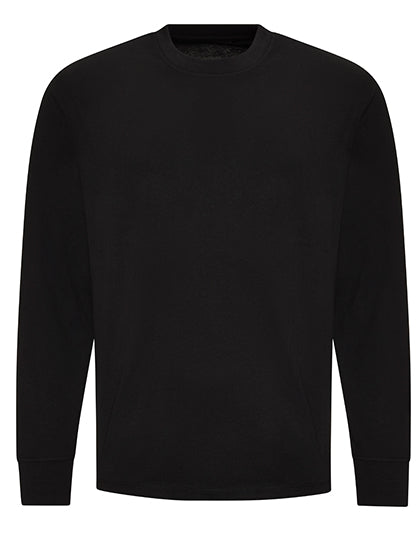 Oversize 100 Long Sleeve T in Deep Black, Größe XXL