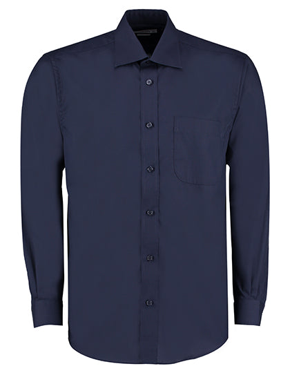 Men´s Classic Fit Business Shirt Long Sleeve in Dark Navy, Größe 53/54 (5XL/21)