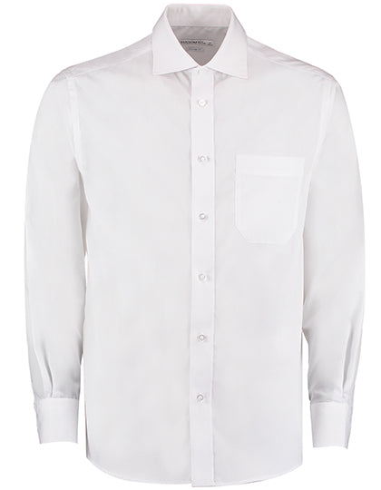 Men´s Classic Fit Non Iron Shirt Long Sleeve in White, Größe 47 (XXL/18H)