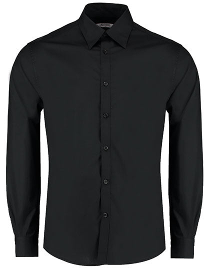 Men´s Tailored Fit Shirt Long Sleeve in Black, Größe 45/47 (XXL/18-18H)