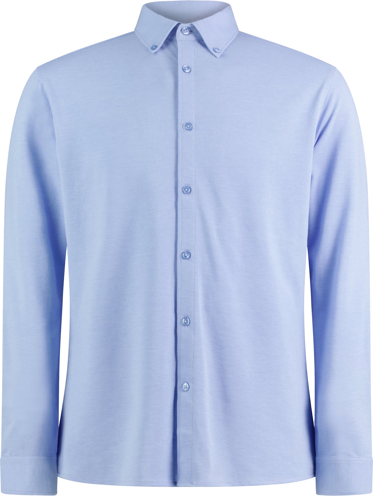 Tailored Fit Superwash® 60º Pique Shirt Long Sleeve in Light Heather Blue, Größe 3XL (50-52)