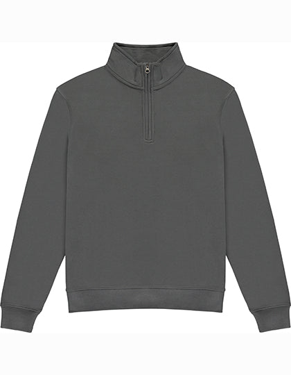 Regular Fit 1/4 Zip Sweatshirt in Dark Grey, Größe 4XL