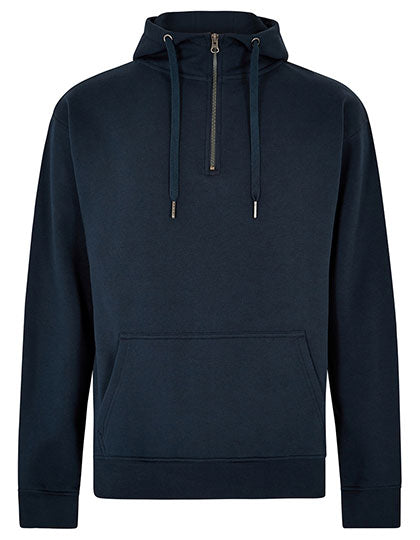 Regular Fit 1/4 Zip Hoodie in Navy, Größe 3XL