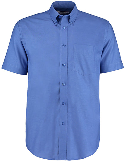 Men´s Classic Fit Workwear Oxford Shirt Short Sleeve in Italian Blue, Größe 56(6XL/22)