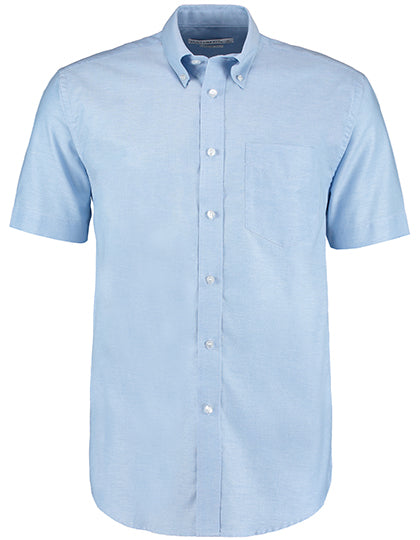 Men´s Classic Fit Workwear Oxford Shirt Short Sleeve in Light Blue, Größe 36 (14)