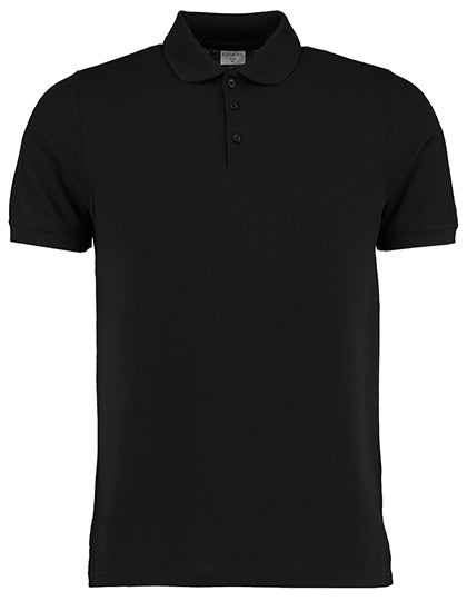 Slim Fit Heavy Weight Klassic Superwash® 60°  Polo in Black, Größe XXL