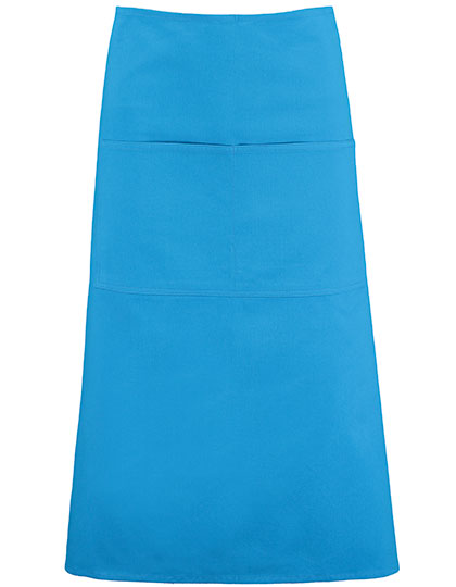 Long Superwash® 60º Bar Apron Unisex in Turquoise, Größe 89 x 79 cm