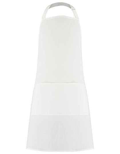 Bib Superwash® 60º Pocket Apron Unisex in White, Größe 89 x 92 cm