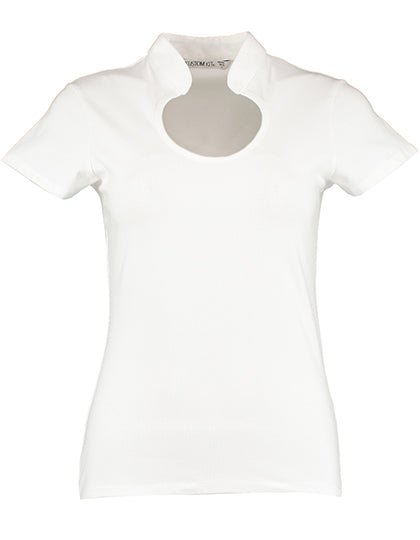 Women`s Regular Fit Keyhole Neck Top in White, Größe 3XL/4XL (20-22)