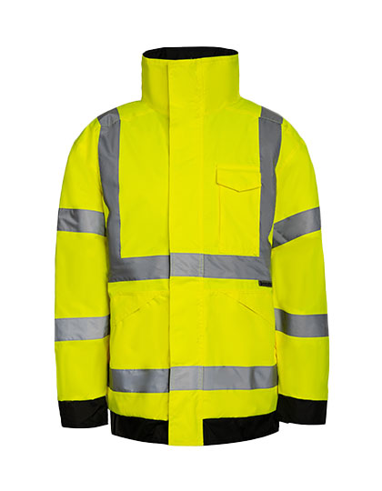 Hi-Vis Light Rain Jacket Kaunas in Signal Yellow, Größe 5XL