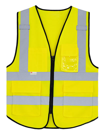 Premium Multifunctional Executive Safety Vest Munich in Signal Yellow, Größe 4XL/5XL