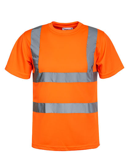 Hi-Vis Basic T-Shirt Cordoba in Signal Orange, Größe 5XL