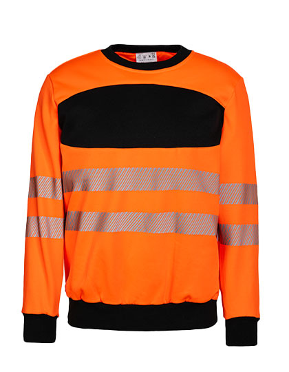 EOS Hi-Vis Workwear Sweatshirt With Printing Area in Signal Orange, Größe 5XL