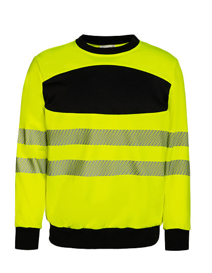 EOS Hi-Vis Workwear Sweatshirt With Printing Area in Signal Yellow, Größe 5XL