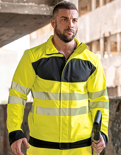 EOS Hi-Vis Workwear Softshell Jacket With Printing Area