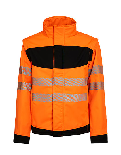 EOS Hi-Vis Workwear Softshell Jacket With Printing Area in Signal Orange, Größe 5XL