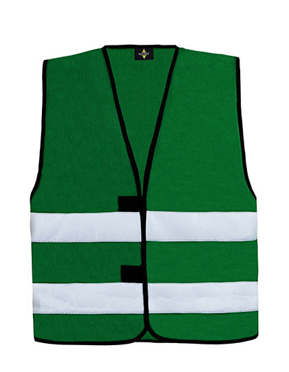 Kids´ Hi-Vis Functional Safety Vest Aarhus in Forest Green, Größe S (7-12 years)