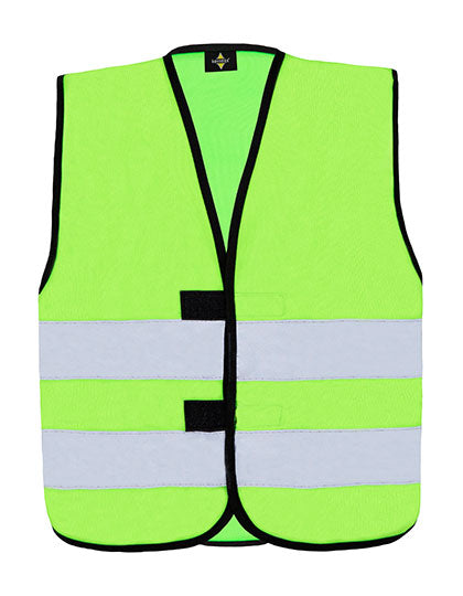 Kids´ Hi-Vis Functional Safety Vest Aarhus in Lime Green, Größe XXS (3/4 years)