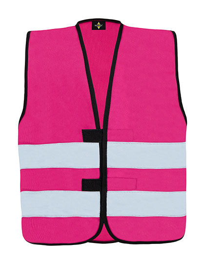 Kids´ Hi-Vis Functional Safety Vest Aarhus in Magenta, Größe XXS (3/4 years)