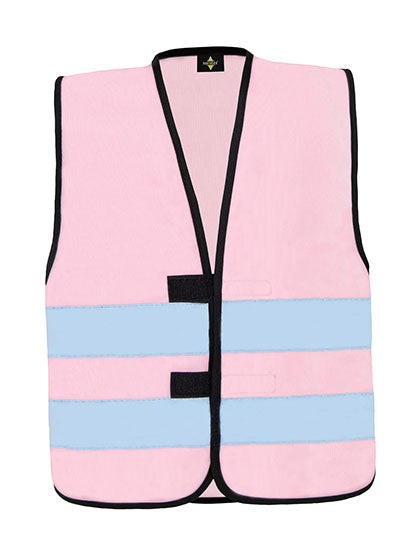 Kids´ Hi-Vis Functional Safety Vest Aarhus in Pink, Größe XXS (3/4 years)